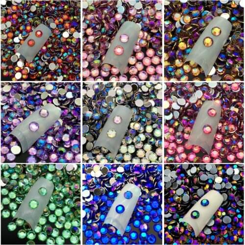 60pcs/pack 5MM DIY 3D Nail Art Acrylic Round Glitter Rhinestones Crystal Plate UV Gel Polish Tips Gem Sticker Manicure