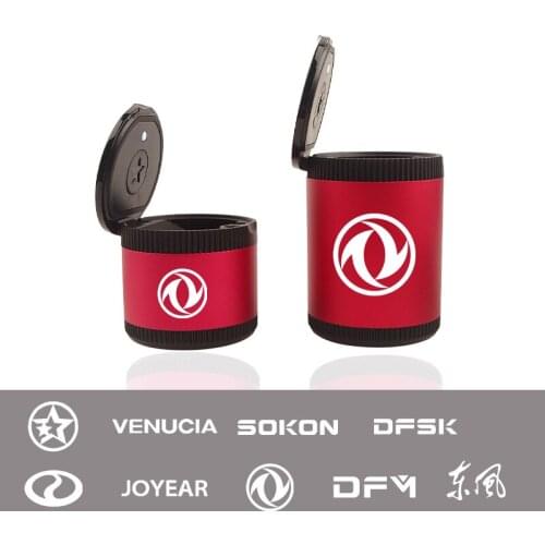 Car Ashtray LED Lights Alloy Ash Tray Aluminum Cup for DFMC Sokon Joyear Glory Aeolus AX3 AX4 AX5 U-Vane Venucia car Accessories