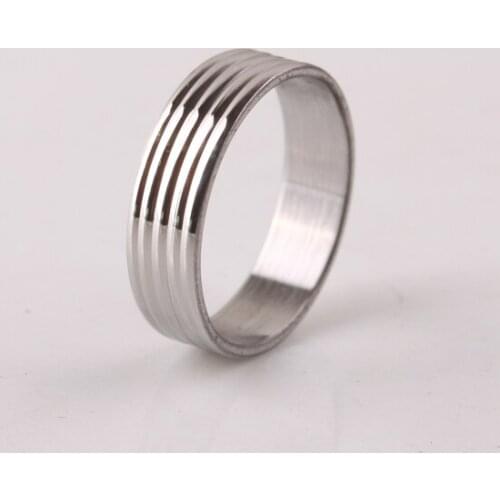 Free shipping 5 stripes rings 316L Stainless Steel men ring jewelry wholesale lots