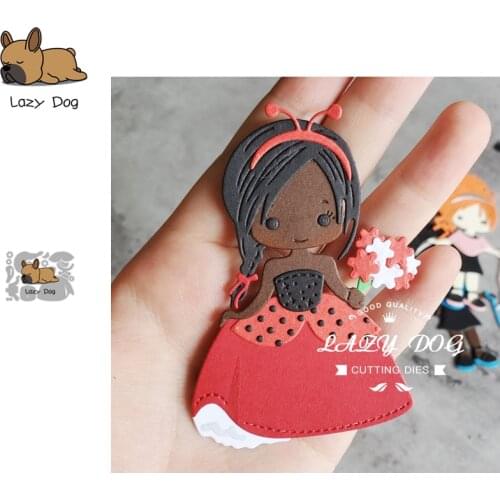Ladybug Princess Metal Cutting Dies Scrapbooking Stencil DIY Mold Knife Craft Embossing Die Cuts Card Making New Dies For 2020