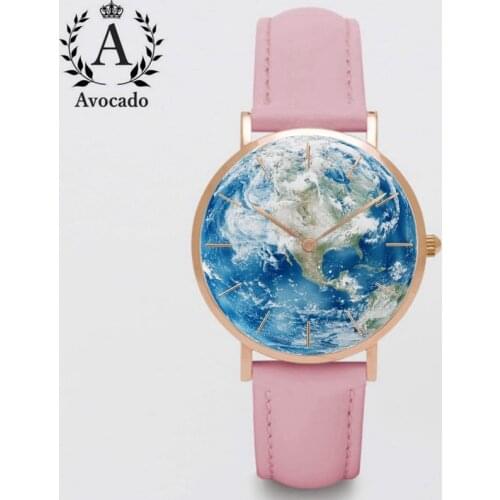 2020 World Map Women Watches Ladies Clock Leather Band Geneva Quartz Wristwatches Girl Gift