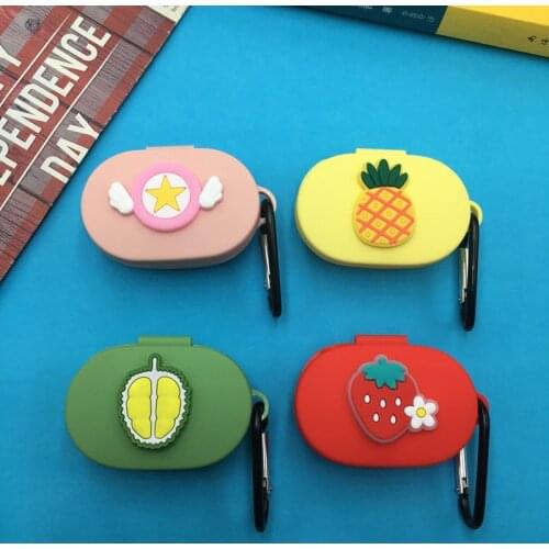 Cute Fruit Earphone Cover For Xiaomi Redmi Airdots 1 2 Silicone Wireless Bluetooth Earphone Case With Hook For Redmi Airdots