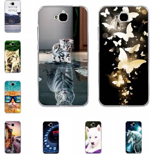 TPU Case For Huawei Honor 4c Pro Y6 Pro Cover Silicone Back Phone Cover Printing Pattern Case For Huawei y6pro Enjoy 5 hoesjes