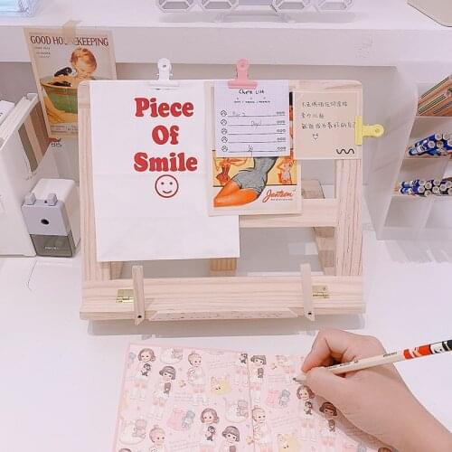 Wooden Frame Reading Bookshelf Bracket Book Reading Bookend Tablet PC Support Music Stand Wood Table Drawing Easel Stationery