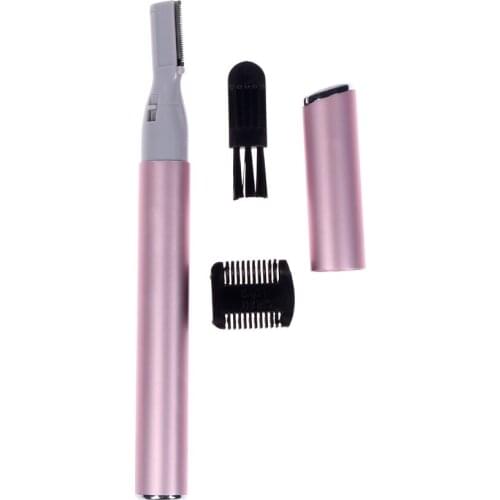 Practical Electric Face Eyebrow Scissors Hair Trimmer Mini Portable Women Body Shaver Remover Blade Razor Epilator Pink Black