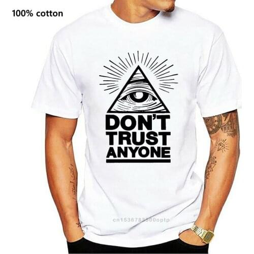 Illuminati Eyes Don't Trust Anyone Mason T-Shirt Vest Top Men Women Unisex Custom Tshirt O-Neck Funny Tee Shirt Clothes Classic