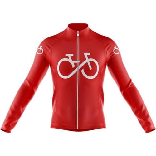 Mens Red Cycling Jersey Tops Long Sleeve MTB Shirts Bicycle Clothing Mountain Bike Sportswear Cycling Clothes ropa mtb hombre