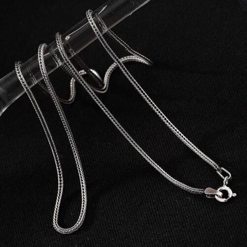 Hot Sale 925 Sterling Silver Retro Jadoku Chains Necklaces Fit For Pendant Charm For Women Men Luxury S925 Jewelry Gift AJ