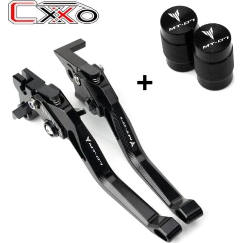 MT 07 LOGO For YAMAHA MT07 FZ07 mt-07 2019 2020 Motorcycle Short Brake Clutch Levers & Car Tire Valve Air Caps