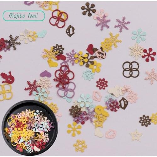 Fashion Christmas Snowflake Xmas Tree Glitter Nail Art Stickers Design Nail Decals Sliders Decor Manicure Decal Decoration