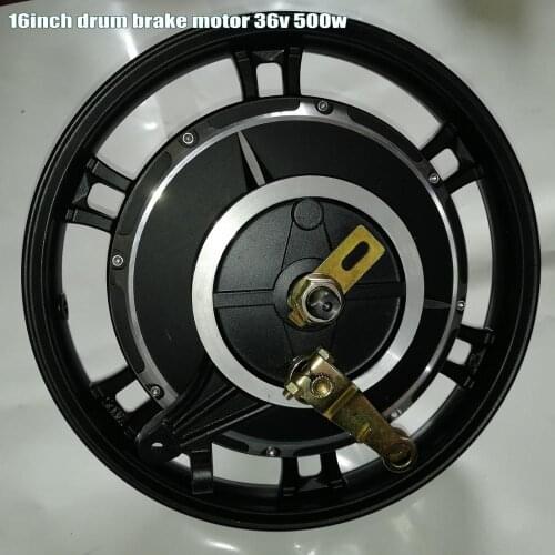 16inch BLDC hub motor gearless with hall sensor 36V48V60v500w DRUM/disc/expansion brake for electric scooter ebike tricycle ATV