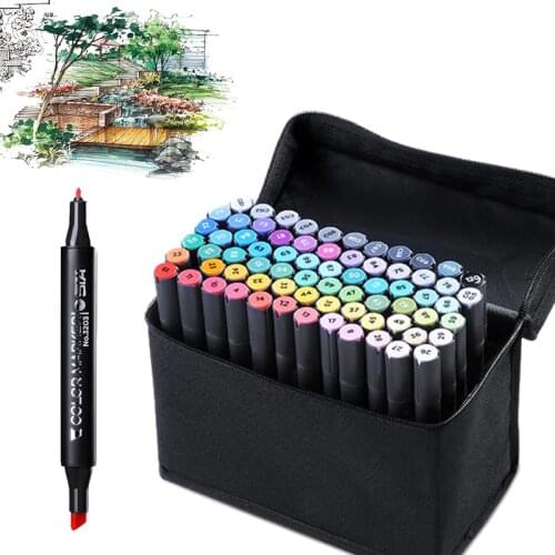 Dual Head Manga Colored Pens Art Markers Set Sketching Painting Bullet Journal Supplies School Single Drawing Letters Whiteboard