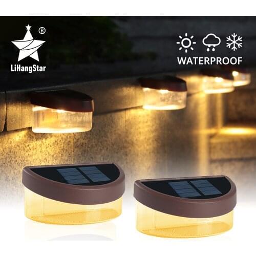 Solar Fence Light 6LED Wall Lamp IP65 Waterproof Outdoor Courtyard Garden Villa Decoration Landscape Lighting Small Fence Light