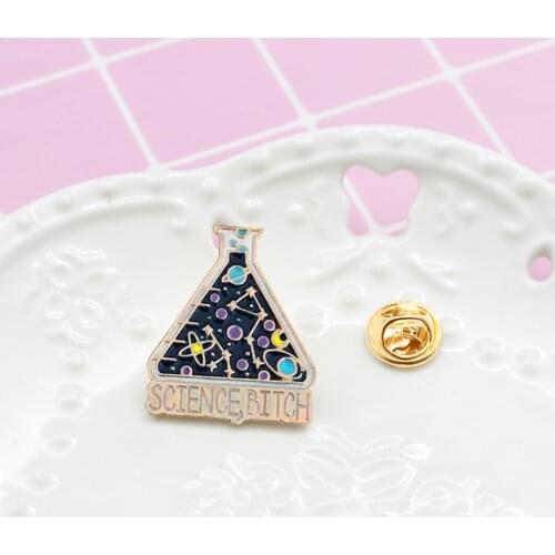 Science Reaction Science Experiment Cup Spilla Planet Space Spilla Creative Moon Lucky Bottle Badge gift