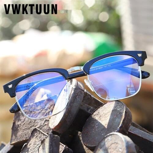 VWKTUUN TR Glasses Frame Women Men Optical Half Frames 2020 Blue Light Blocking Glasses Square Reading Computer Glasses