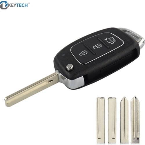 OkeyTech 3/4 Buttons Flip Folding Remote Car Key Shell Case Cover Fob For Hyundai Solaris IX35 IX45 ELANTRA HB20 Verna Solaris