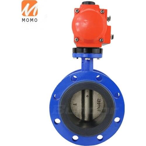 Ductile iron pneumatic actuator flanged connection butterfly valve