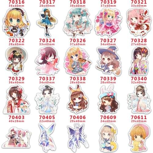 DIY Craft Supplies Sewing Accessories Cartoon Fairy Printed Planar Resins Mold 10 Pieces. PR-70316