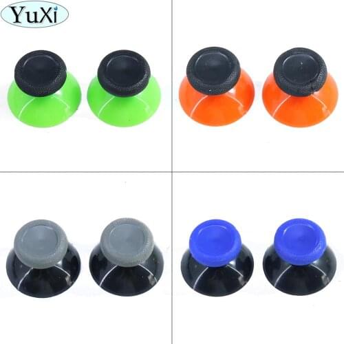 YuXi 2pcs/lot Replacement 3D Analog Thumb Caps for Xbox one X S Controller Green Grey Oranger Blue Mushroom Grips
