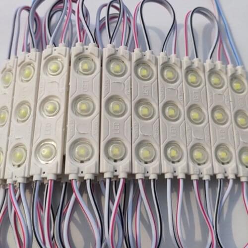 LED module injection waterproof LED advertising light module for sign DC12V 60mm*12mm SMD2835 3 LED aluminum PCB 1.2W 130lm IP65