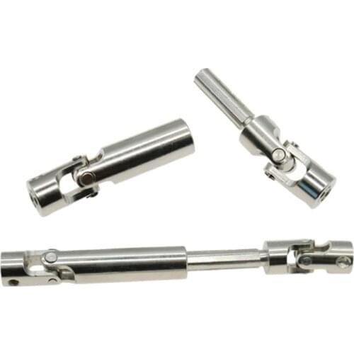 1PC High Hardness Telescopic Universal Transmission Shaft Cardan Shaft Iron Driving Shaft For RC 1/10 Models SCX10 AXIAL Crawler
