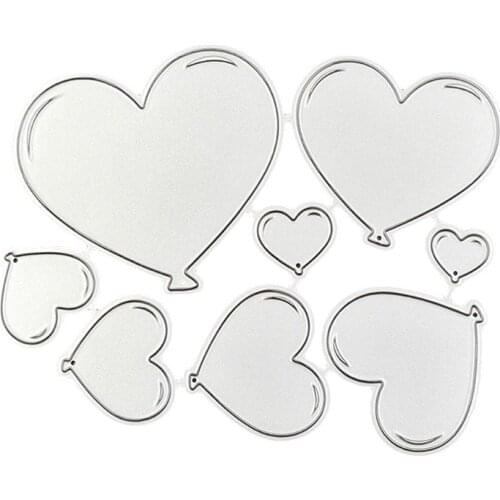 Carbon Steel Cartoon Hearts Cutting Die Embossing Stencil Template Mold DIY Paper Art Handcraft Scrapbook Bookmark Card Decor