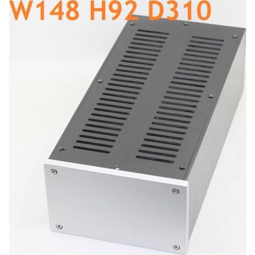Blank Panels DIY Aluminum Power Amplifier Chassis Hifi Rear Class Tube Amplifier Housing Decoder Shell Pre-Amp PSU Case W148 H92