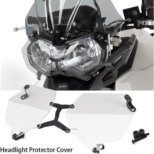 Motorcycle Headlight Protector Guard light Cover Protection For tiger800 For Tiger 800 XC XCX XCA XR XRX 1200 Explorer Acrylic