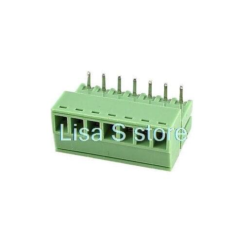 Green 7Pin 3.5mm Spacing PCB Screw Terminal Block Connector 300V 8A AWG22-16