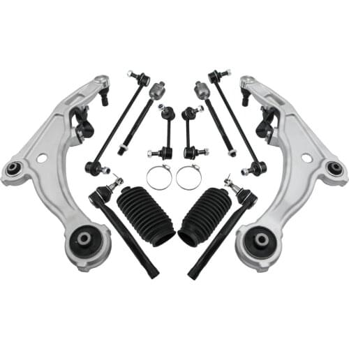 12Pcs Front Control Arm Ball Joint Sway Bar Link Tie Rod Steering Suspension Kit for NISSAN MAXIMA All Models 2009 2010 2011-14