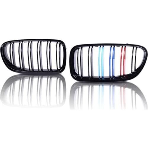 2c Car Kidney Grill Racing Grille Double Line For BMW 5 Series E60 E61 F10 F18 G30 G38 520i 525i 528i Front Grills Accessories