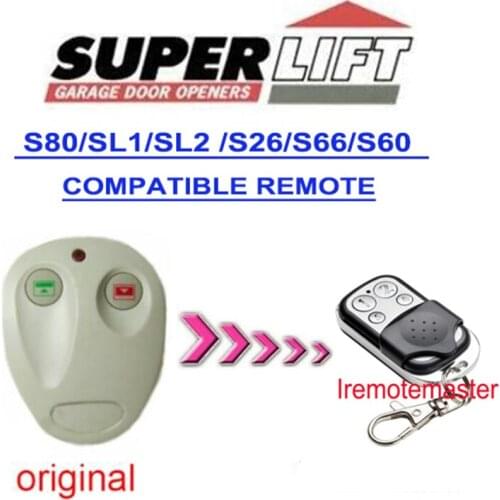 3pieces Compatible remote garage remote transmitter SUPER LIFT S80/SL1/SL2 /S26/S66/S60