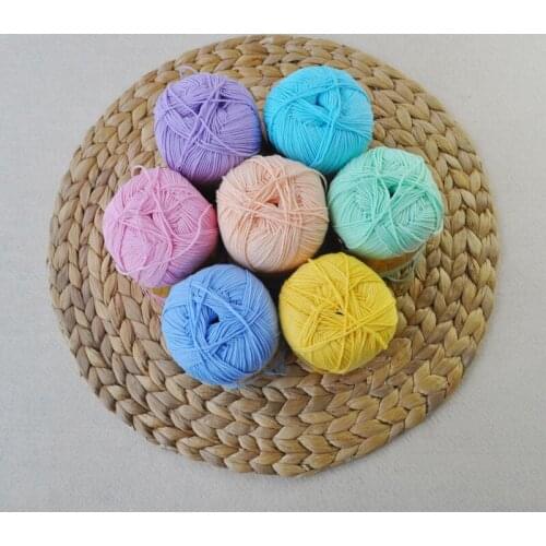 50g/ball 100% Organic Cotton South Korea Cotton Hand Knitting Special Baby Fine Cotton Yarn Cotton Milk A