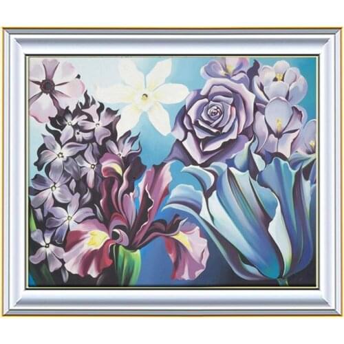 5D square/round Cross Stitch Embroidery Rose Iris Flower Home Decor Diy Diamond Painting Handmade Moasic Floral Picture