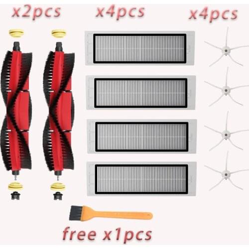 Vacuum Accessories HEPA Filter Main Brush Side Brush Parts For XiaoMi Roborock S5 Max S50 S51 S55 S6 S60 S6 Pure S5Max E25 E35