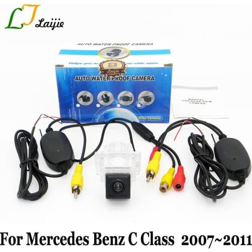 For Mercedes Benz C Class W204 S204 C204 2007~2011 / HD CCD Auto Wireless Reverse Camera / RCA AUX Interface Rearview Camera