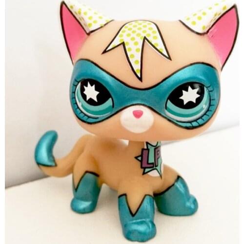 LPS Pet Shop Cute Short Hair Cat Toys Great Dane Collie Dogs PVC Action Stand Figure Toys Cosplay Dolls Model Toy Gifts For Kids