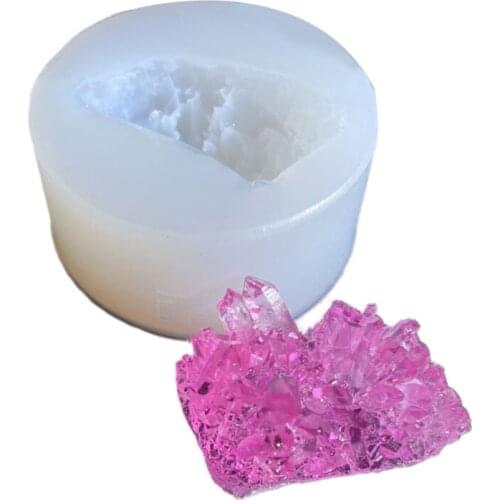 Simulation Original Stone Crystal Cluster Epoxy Resin Mold DIY Silicone Mould 1XCA