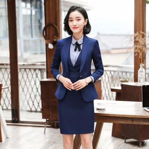 Suit female business suit OL temperament Slim two-piece female elegant long-sleeved professional overalls suit + pants suit