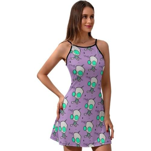 Cartoon Dress Suspender Patterns Summer Dresses Fashion Girl Spandex Beautiful One-Piece Dress