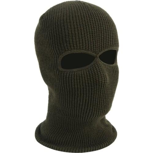 2 Hole Full Face Cover Mask Balaclava Knit Hat Army Tactical CS Winter Ski Cycling Mask Beanie Hat Scarf Warm Face Masks