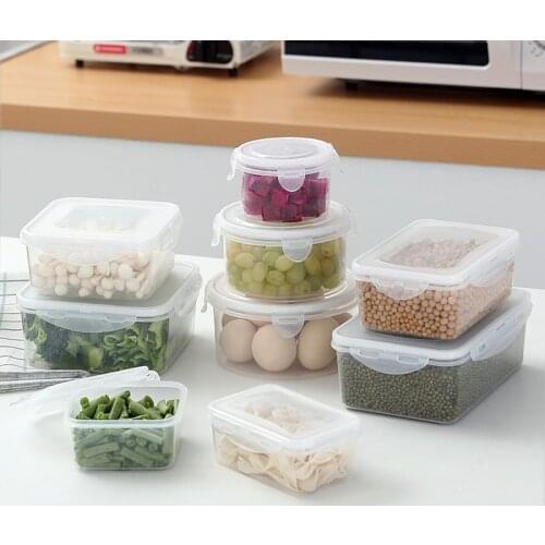 Multifunctional sealed plastic box refrigerator fresh-keeping microwave oven heating lunch box pantry storage containers