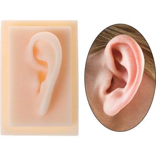 Human Soft Silicone Left Ear Model Life Size Acupuncture Study Practice Tool Teaching Resources For Medical Science