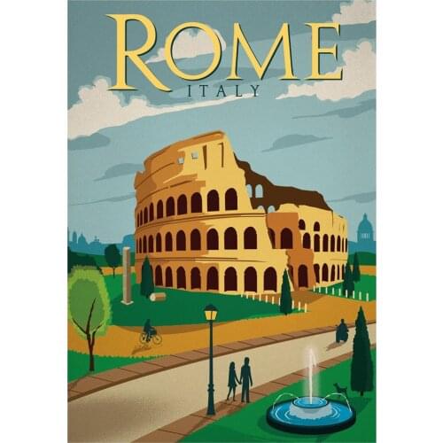 DIY Poured Glue Diamond Painting Kits Scalloped Edge New Tourism Famous City Full Round With AB Drill Paris Rome Dublin Gift Art