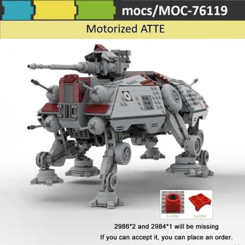 NEW Star Plan MOC Walking Motorized AT-TE Building Block Bricks RC Space Wars DIY Assembly Technology model Kid Toys Xmas Gift