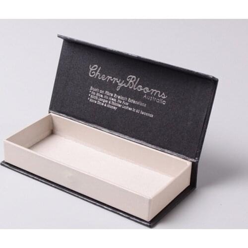 Wholesale various OEM custom window eyelashes box packaging with golden foil logo ---PX10664