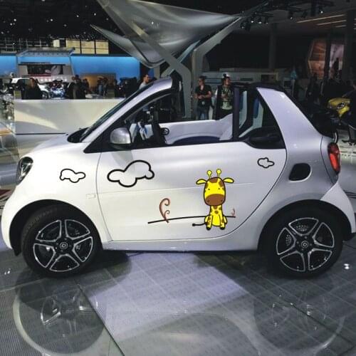 Car General Sticker Personality Creative Giraffe Deer Body Sticker Lovely Cartoon Cartoon Car Body Drawing