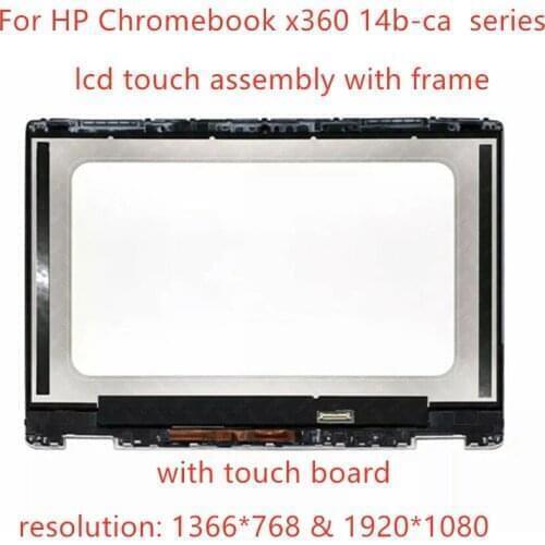 Original 14'' FHD LCD touch screen assembly for HP Chromebook x360 14b-ca 14b-ca0645cl 14b-ca0061wm 14b-ca0036nr 14b-ca0013d