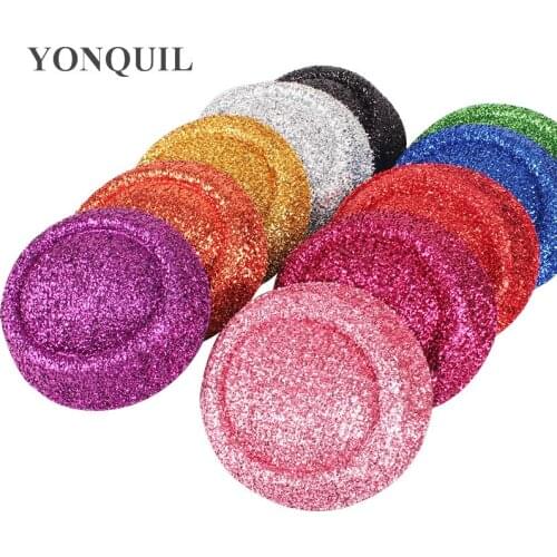 13Cm Glitter Fascinator Base Fascinator Hair Accessories DIY Make Wedding Headwear Accessories 50 Pieces/Lot LD07 Free shipping