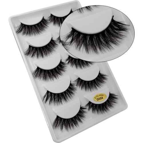YSDO 5 pairs mink lashes hand made volume eyelashes lashes maquillaje 3d mink eyelashes false lashes cilios mink 3d eyelash G604